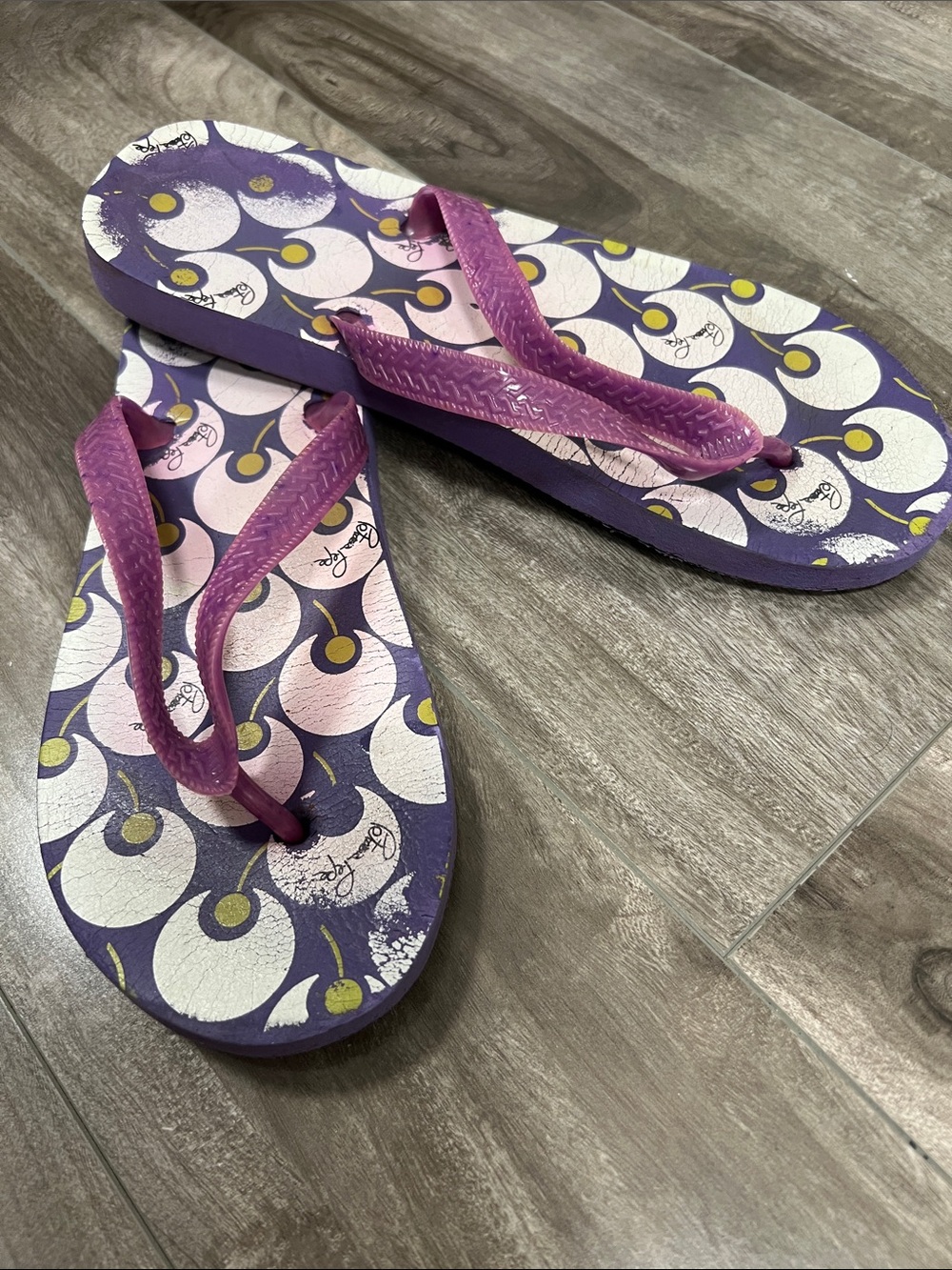 🔥🔥PATRIZIA PEPE Purple Patterned Women's Flip Flops
